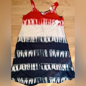3/$30 - NWT - SONOMA - Red and Blue Tie-Dye Sleeveless Dress